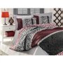 Parure de lit - 1 housse de couette 220 x 240 cm + 2 taies d'oreiller 60 x 60 cm - 100% coton renforcé - Rouge