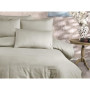 Parure de lit - 1 housse de couette 220x240 cm + 2 taies d'oreiller 60x60 cm - 80% coton, 20% polyester - Cappuccino