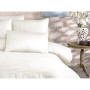 Parure de lit - 1 housse de couette 220 x 240 cm + 2 taies d'oreiller 60 x 60 cm - 70% polyester, 30% coton - Creme