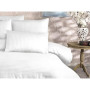 Parure de lit - 1 housse de couette 220 x 240 cm + 2 taies d'oreiller 60 x 60 cm - 70% polyester, 30% coton - Blanc