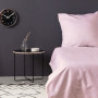 Parure de lit - 1 housse de couette 220 x 240 cm + 2 taies d'oreiller 60 x 60 cm - Satiné 100% coton - Rose