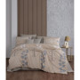 Parure de lit - 1 housse de couette 220 x 240 cm + 2 taies d'oreiller 60 x 60 cm - 100% coton renforcé - Beige