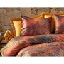 Parure de lit - 1 housse de couette 220 x 240 cm + 2 taies d'oreiller 60 x 60cm - 100 % polyester microsatin - Rouge