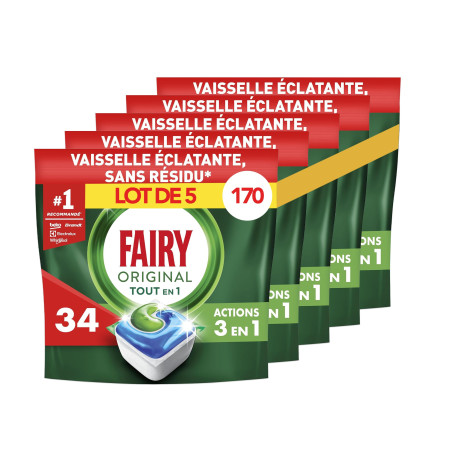 Fairy Original Tablettes Lave-Vaisselle Tout En 1