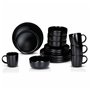 Assiettes Alpina Noir Céramique 16 Pièces (4 Unités)