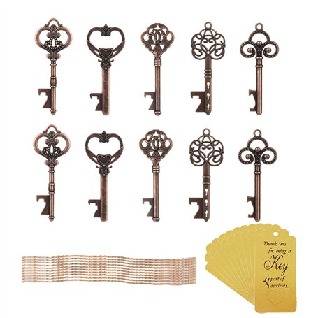Amindz 10 Pièces Vintage Porte Clef Decapsuleur