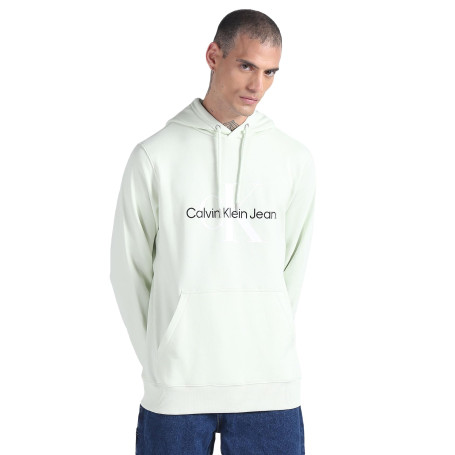 Calvin Klein Jeans Homme Sweat à Capuche Seasonal Monologo Regular avec Capuche
