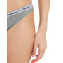Calvin Klein Femme Slip Lot De 3 Bikini Coton Stretch, Multicolore (Black/White/Grey Heather), S