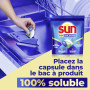 Sun - Pro Expert - Pastilles Lave Vaisselle - Action 4 en 1 - Citron - Elimine 100% des taches brûlées de +72h - dégraissent en 