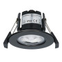 HOFTRONIC - 1x Nola LED Spot encastrable 68 mm Noir - IP65 étanche pour salle de bain, salon et extérieur - 5W 480lm - 2700K ext