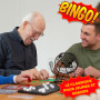 Jeu de Bingo Tambour en métal 18 Billets de Bingo 75 Boules de Bingo 150 jetons Plateau de Jeu + 500 Cartes de Bingo Noir Adulte
