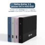 5 Pouces (Bleu) - USB-C/USB-A - 6 Go/s USB 3.1 gen 2 - Boitier