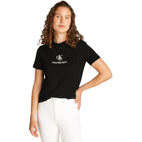 Calvin Klein T-Shirt Manches Courtes Femme Shadow Graphic Tee Regular Fit