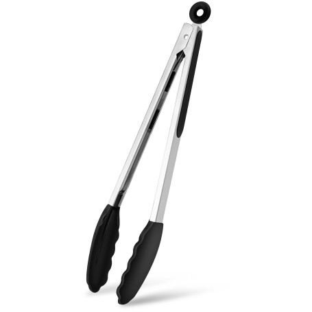 Elalove Pince Barbecue et Cuisine 39 cm en Silicone Alimentaire Sans BPA - Résistante à la Chaleur pour Four