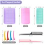 18 Pièces Rouleaux Cheveux avec 12 Pièces Clips et 2 Peignes