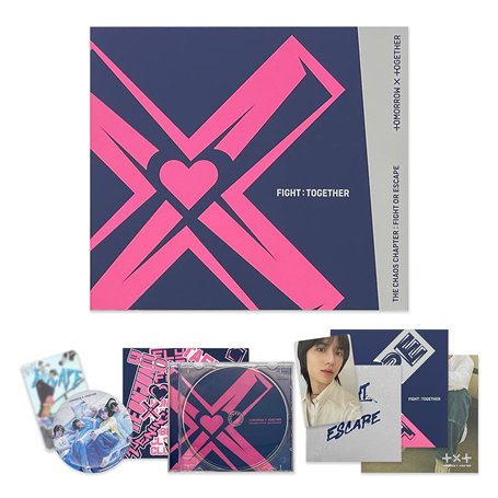 TXT The 2nd Album Repackage - THE CHAOS CHAPTER : FIGHT OR ESCAPE [ FIGHT:TOGETHER ver. ] Diary Post Card + Photobook + CD-R(Jew