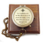 Boussole en laiton antique avec gravure « Go Confidently in The Direction of Your Dreams » – Boussole cadeau avec boîte en bois