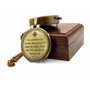 Boussole en laiton antique avec gravure « Go Confidently in The Direction of Your Dreams » – Boussole cadeau avec boîte en bois 