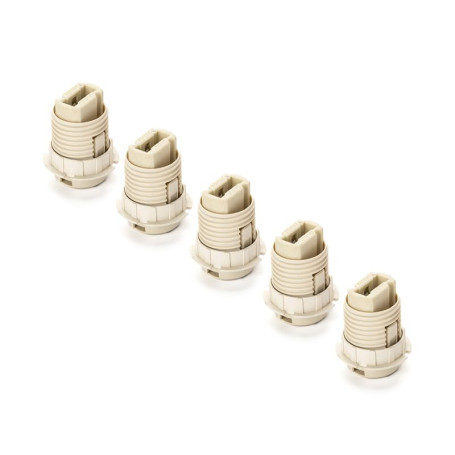 ORION LIGHTSTYLE Lot de 5 douilles G9 avec bague filetée et douille M10 x 1 - Blanc