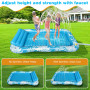 Balakaka Matelas Gonflable Piscine pour Adultes 208×130cm,Flottante Fauteuil de Piscine Tanning Pool avec Porte-Boisson, Design