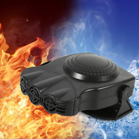 Tissting Désembueur de Pare-Brise, Chauffage Ventilateur 12V 150W, Rotation 180 Degrés, Trois Sorties d'air, pour Voiture, Campi Tissting Désembueur de Pare-Brise