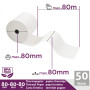 Rouleaux thermiques 80mm x 80m x 12mm – Bobine papier thermique pour caisse enregistreuse avec imprimante de ticket - Rouleau th