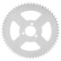 Alomejor T8F 58T Pignon de Chaîne Arrière en Acier Blanc Pédalier 3 Trous 29mm pour Mini Moto ATV Kart 47/49cc