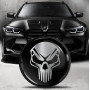 Biomar Labs Badge de Capot Avant et pour Coffre Compatible avec BMW Embleme 82 mm 51148132375 Crâne Skull EO 19