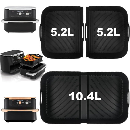 3 Pièces Moule Silicone pour Ninja Foodi Flex Air Fryer 10