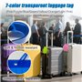 SUNNIFLY Etiquette Bagage,Etiquette Valise Voyage Avion,Accessoires de Coffre, Matériel de PVC, Anti-perte, imperméable à l'eau,