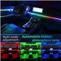 NEOVSUNY Éclairage intérieur LED en acrylique pour voiture - Éclairage d'ambiance RVB - 110 cm - 146 LED avec 219 options de scè