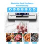 Machine Sous Vide Alimentaire, Appareil de Mise Sous Vide avec 6 modes, bac de récupération amovible, lame de coupe et deux fils
