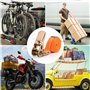 Lot de 4 Sangles d'arrimage à cliquet de 4 m - Robustes - avec cliquet - pour Transport de matériel, Moto, vélos, déménagement, 