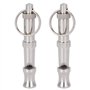 Duokon 2 Pices en Acier Inoxydable Pigeons sifflet ultrasonique Formation sifflet Portable Formateur Outil de Formation pour Chi