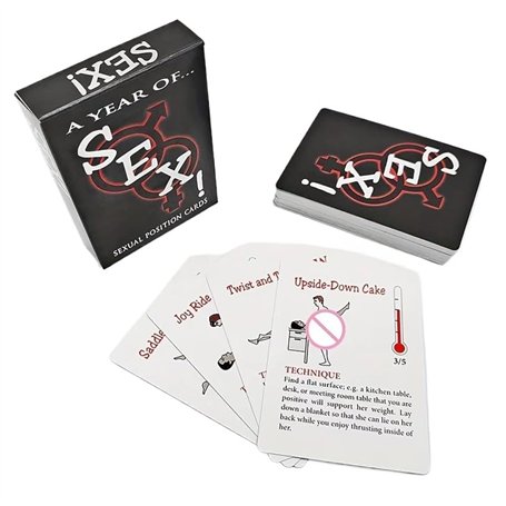 AJOHBM Jeu de 50 Cartes Jouets Divertissement pour Couple Jeu de Chambre de Cartes pour Couple Solitaire B.D.S.M accessoires-Y12