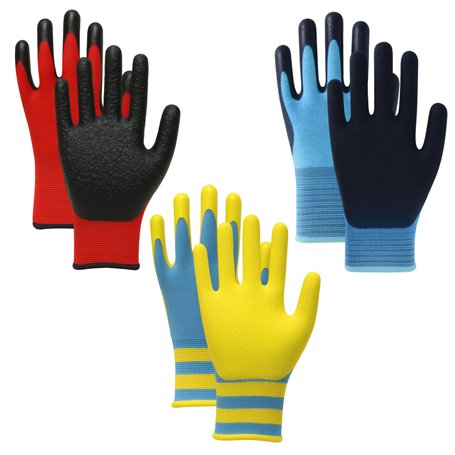 daqoupzi 3 paires gant jardinage femme,gants de travail,gants jardinage,gant de travail homme,Bonne effet antidérapant et bonne