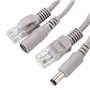 10M/393 7ft Câble Ethernet cable camera de surveillance Port RJ45, Câble DC Ethernet CCTV, Câble d'extension d'alimentation pour