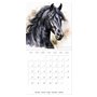 Portraits de chevaux à l'aquarelle (calendrier mural carré 2026, 30 x 60 cm (ouvert)) Calendrier double avec une page pour vos p