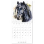Portraits de chevaux à l'aquarelle (calendrier mural carré 2026, 30 x 60 cm (ouvert)) Calendrier double avec une page pour vos p