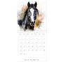 Portraits de chevaux à l'aquarelle (calendrier mural carré 2026, 30 x 60 cm (ouvert)) Calendrier double avec une page pour vos p