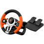 KROM K-Driver – Volant de course avec pédales et vibrations, compatible PC, PS3, PS4 et Xbox One, avec levier de vitesses, palet