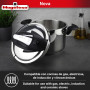 Magefesa Nova - Autocuiseur Rapide 4L, Acier Inoxydable 18/10, Capteur de Pression, Fermeture Facile et Confortable, Cuisine Sai