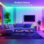 Ruban LED, Led Chambre, RGB Bande Contrôlé par APP Bluetooth ou Télécommande 44 Touches, Synchroniser avec Rythme de Musique, Ba