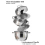 VENTION Cuiseur Vapeur INOX 28 cm, Cuit Vapeur Induction 3 Etages