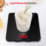ACCUWEIGHT 201 Balance de cuisine numérique avec plate-forme en verre trempé Balance électronique pour aliments avec écran LCD, 
