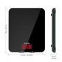 ACCUWEIGHT 201 Balance de cuisine numérique avec plate-forme en verre trempé Balance électronique pour aliments avec écran LCD, 