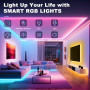 Ruban LED, 15M Led Chambre Flexible Bluetooth App Contrôle, RGB Bande LED Synchroniser avec Rythme de Musique Led Strip, Fancy L