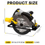 ENVENTOR 1650W Scie Circulaire, 5500RPM Scies Circulaires Électriques Filaire, Moteur Puissant, coupe 62 mm (90 °), 46 mm (45 °)