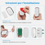 YYQ Sonnette sans Fil Extérieur Étanche IP44, Sonnette de Porte 300 Mètres, Kit de Carillon avec LED Flash, 2 Émetteurs et 1 Réc