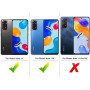 HQ-CLOUD® Coque Silicone NOIR Mat Pour XIAOMI REDMI NOTE 11 4G + 2 Verre trempé Film Protection écran - Anti Rayures - Ultra Rés